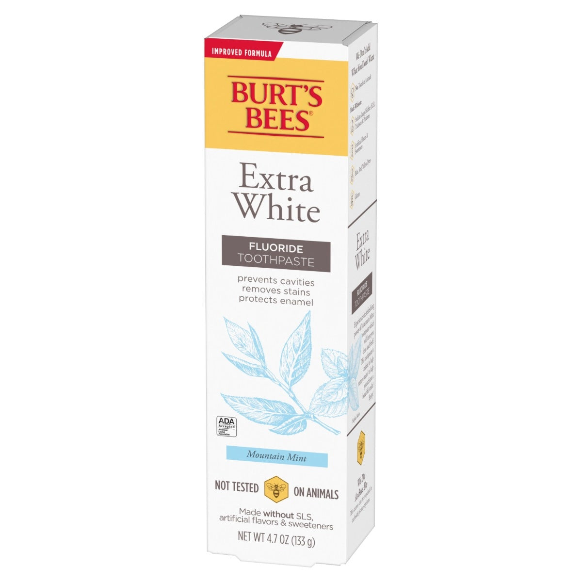 Extra White Fluoride Natural Toothpaste Mountain Mint Y8