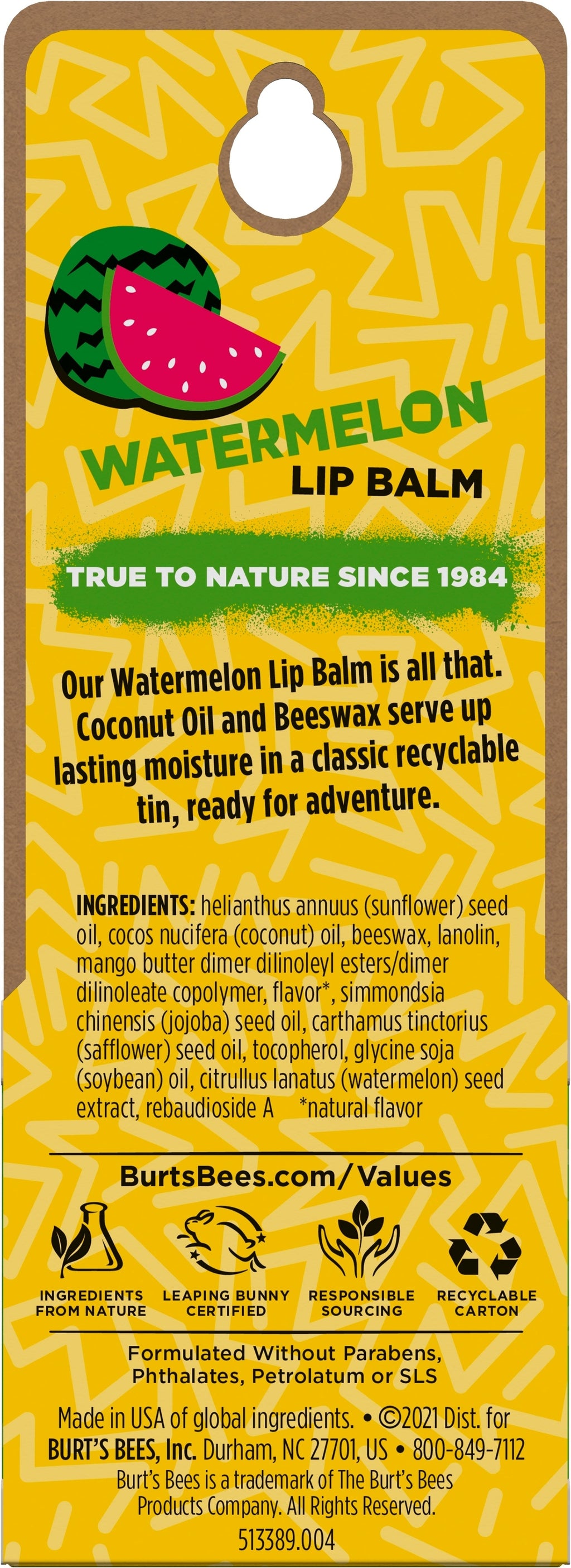 Moisturizing Retro Lip Balm Tin-Watermelon N2