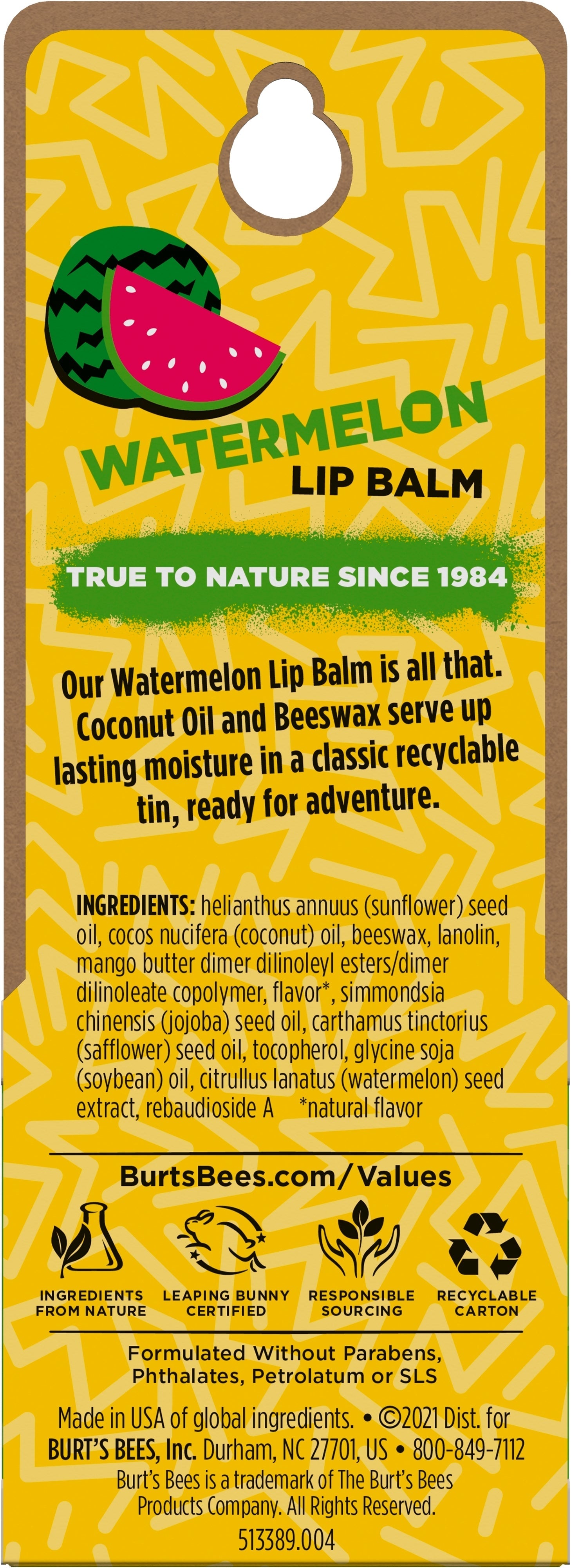 Moisturizing Retro Lip Balm Tin-Watermelon N2