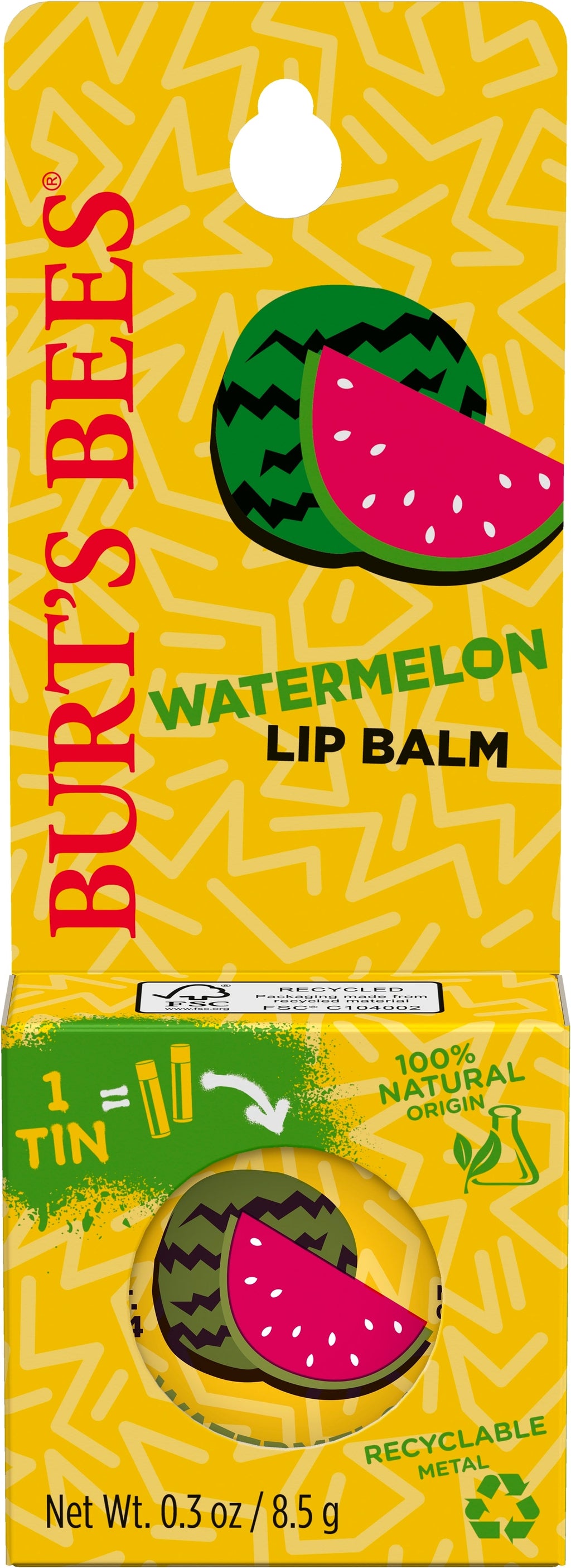 Moisturizing Retro Lip Balm Tin-Watermelon N2