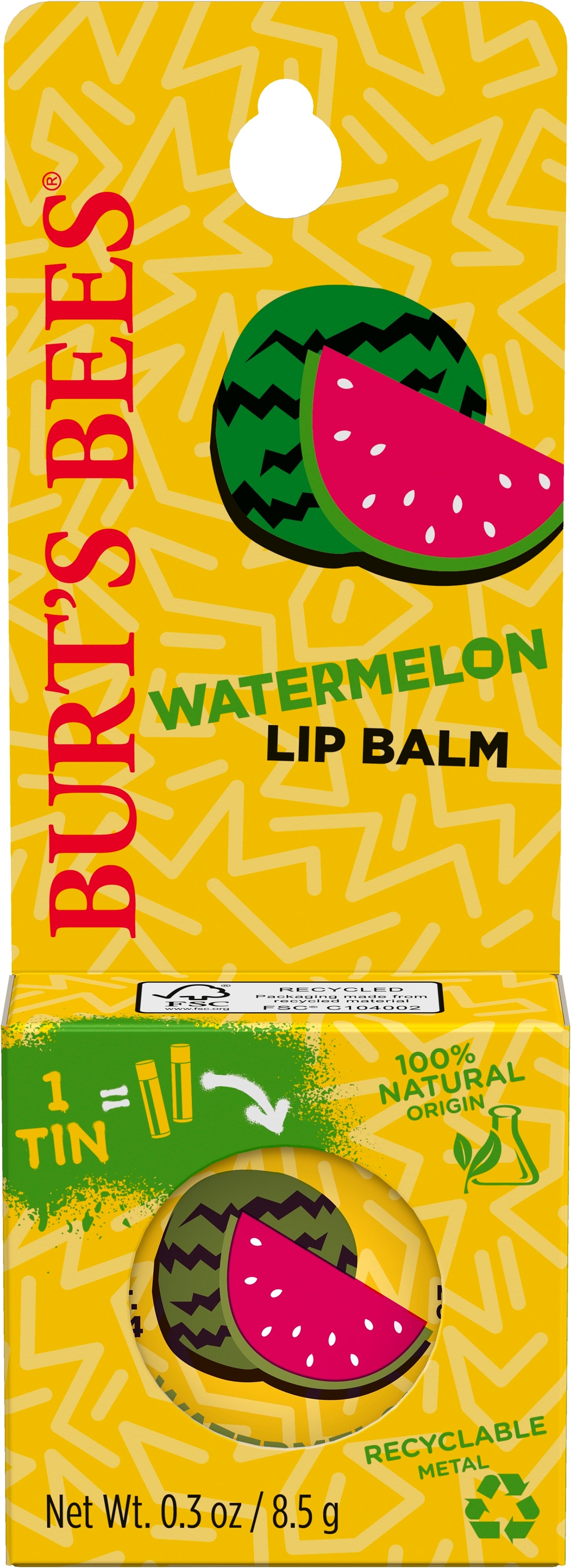 Moisturizing Retro Lip Balm Tin-Watermelon N2