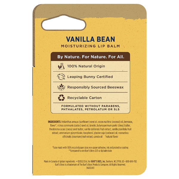 Vanilla Bean Lip Balm Paper Tube E3