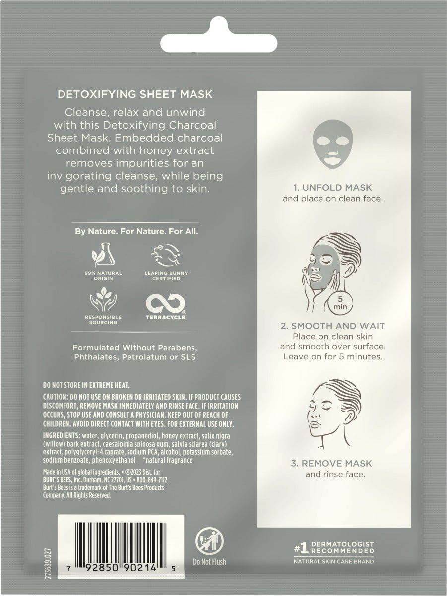 Detoxifying Charcoal Sheet Mask with Honey O8