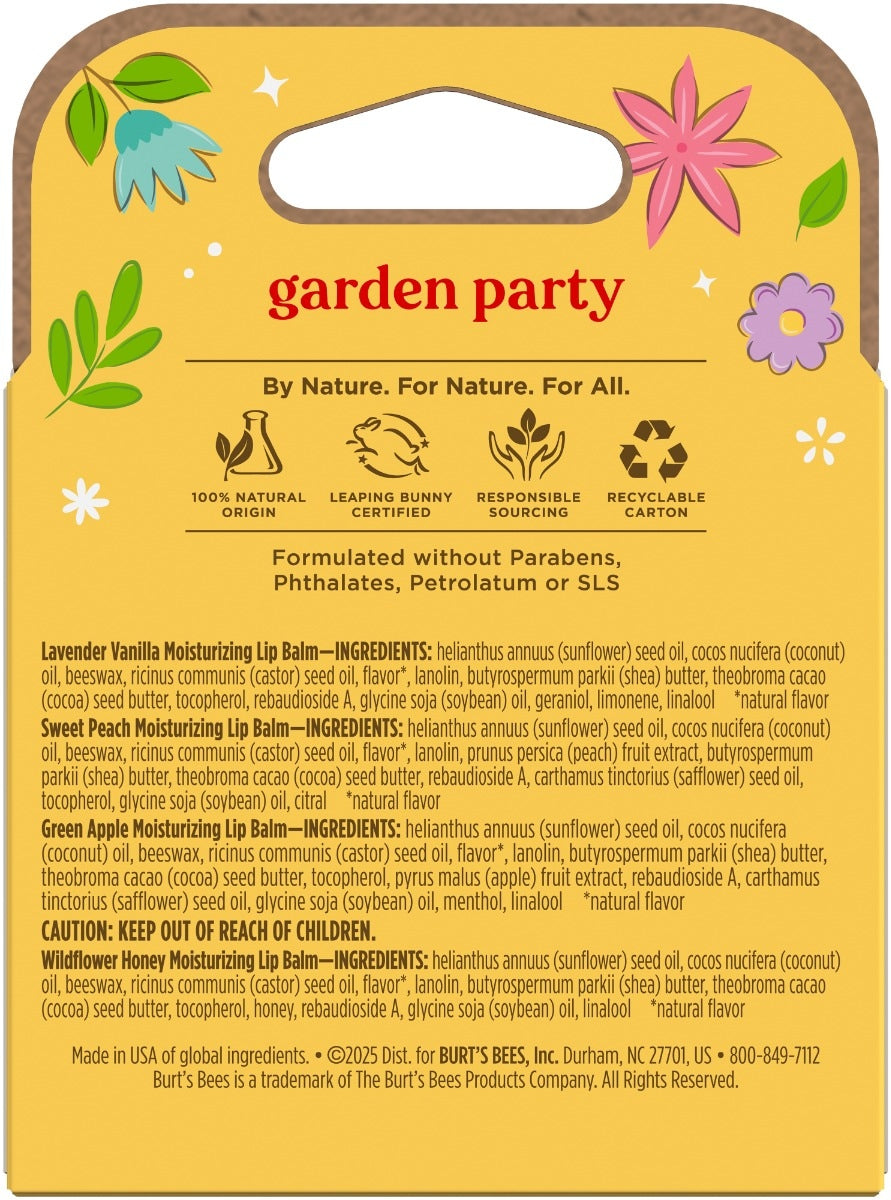 Garden Party Lip Balm 4-Pack D6